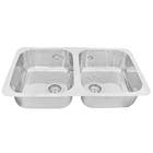 Cuba de Cozinha Dupla 17x45x77,5 Aço Inox Alto Brilho Tramontina