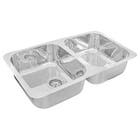 Cuba de Cozinha Dupla 17x45x77,5 Aço Inox Alto Brilho Tramontina