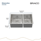 Cuba De Cozinha Dupla 84 Cm