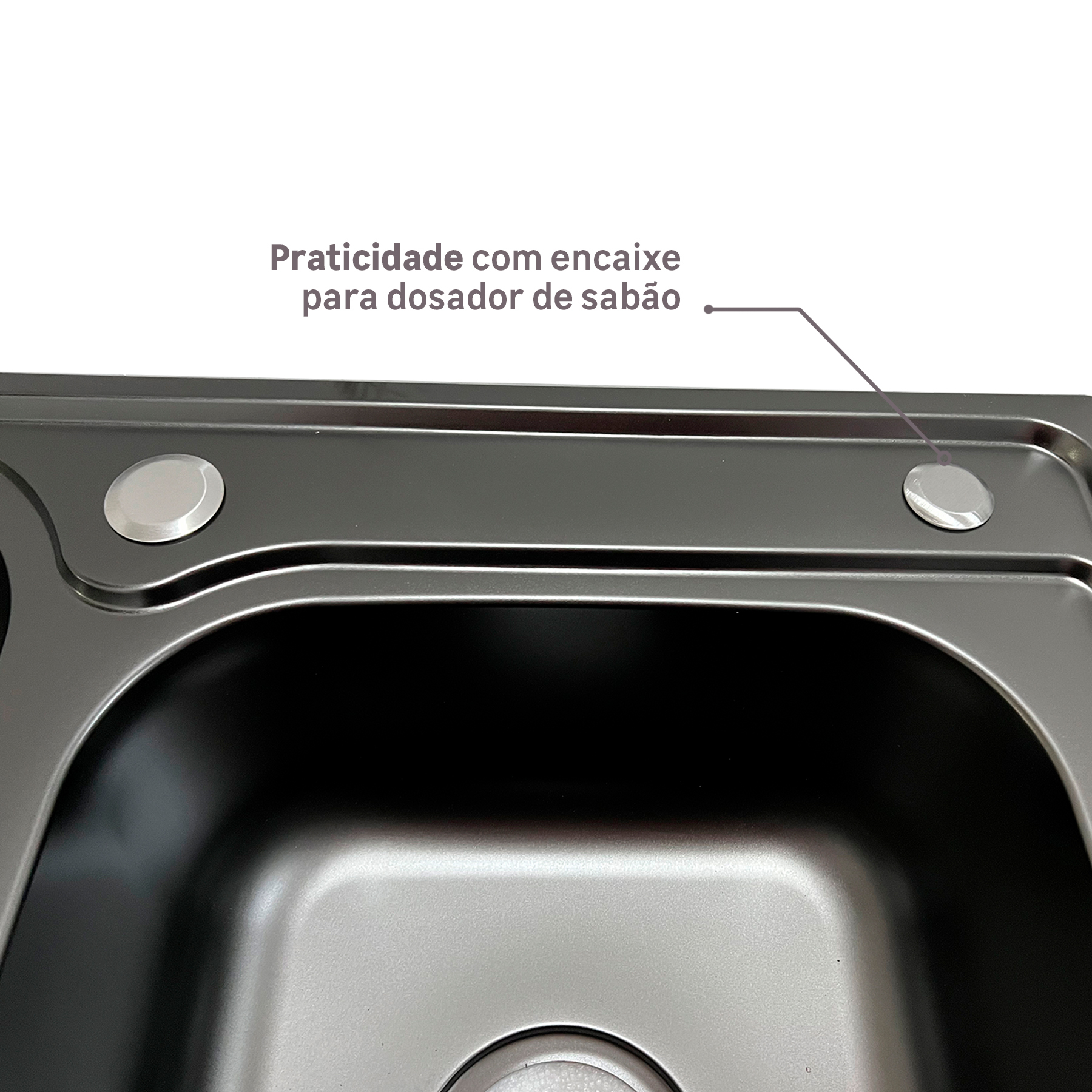 Cuba de Cozinha Dupla Sobrepor Inox 201 43x81cm Casablanca