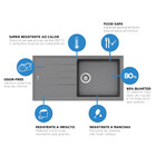 Cuba De Cozinha Em Quartzo Schock By Arell 101e