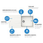 Cuba De Cozinha Em Quartzo Schock By Arell 101e