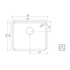 Cuba para Cozinha Simples de Embutir em Aço Inox 304 Escovado Retangular 50x40x20,5cm 1mm 4.1/2" Prime Tramontina