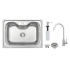 Cuba de Cozinha Gourmet de Embutir em Aço Escovado Retangular 68,5x48,5x20,3cm 0,8mm 4.1/2" Prime Tramontina