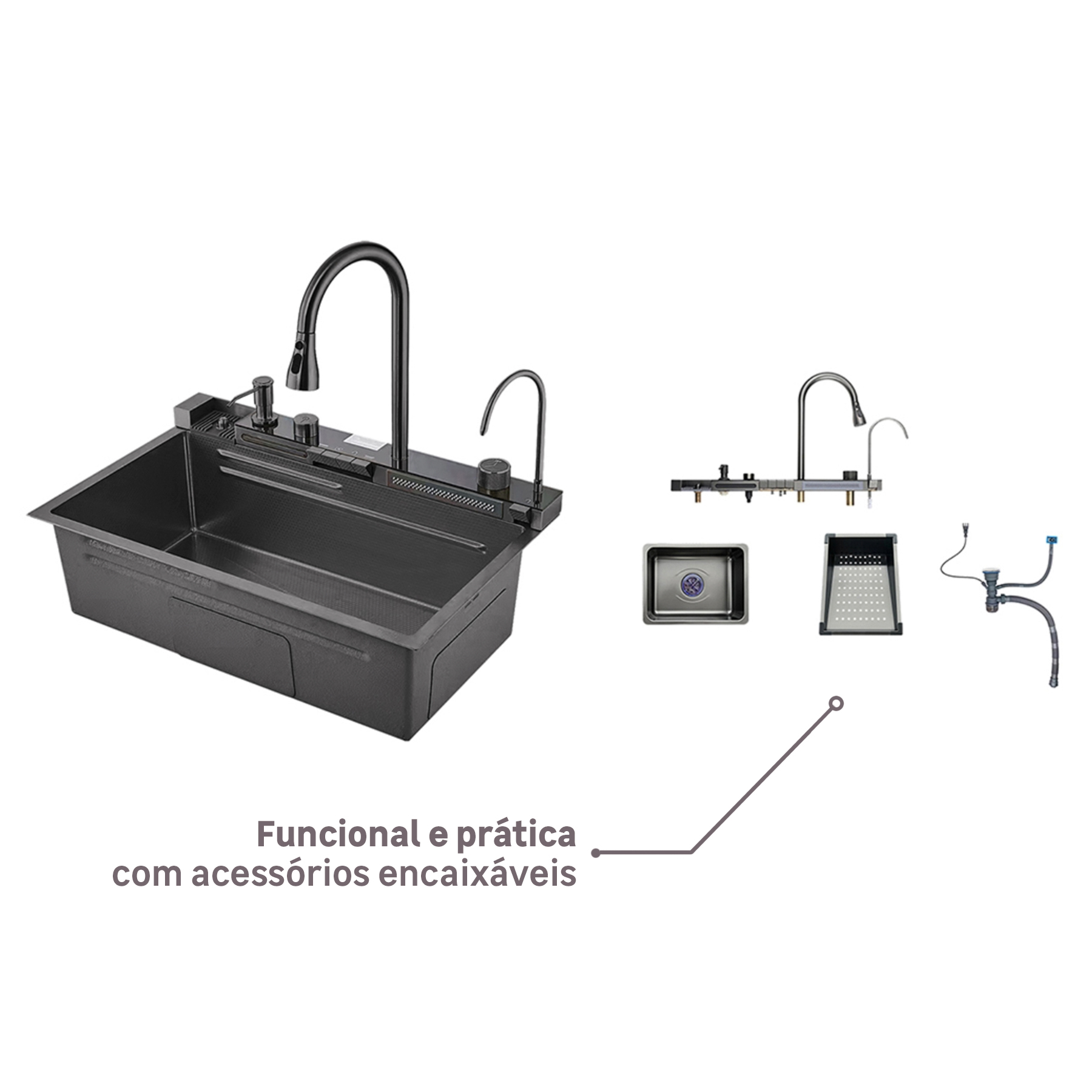 Cuba de Cozinha Gourmet Sobrepor Inox 201 50x75cm Kokay