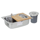Cuba de Cozinha Gourmet 69x49,5x20,3 Acessórios Aço Inox 304 Fosco Morgana Tramontina