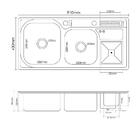 Cuba De Cozinha Inox Aço Escovado Noronha 75x40cm