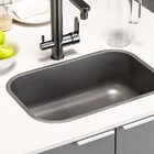 Cuba De Cozinha Inox Retangular 50x34 Cm (fuji cinza Fosca)