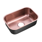 Cuba De Cozinha Inox Retangular 50x34 Cm (fuji Rosé Gold Fosc