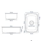 Cuba De Cozinha Inox Retangular 59x37 Cm Miura Bela Metais Gr