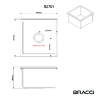 Cuba De Cozinha Quartzo 45cm