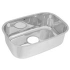 Cuba de Cozinha Simples 17x30x46 Aço Inox Alto Brilho Delinia