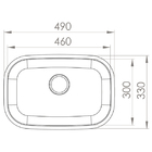 Cuba de Cozinha Simples 17x30x46 Aço Inox Alto Brilho Delinia