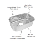 Cuba de Cozinha Simples 17x30x46cm Delinia