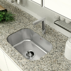 Cuba de Cozinha Simples 17x56x35 Aço Inox Alto Brilho Delinia