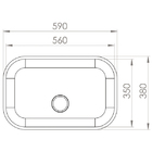Cuba de Cozinha Simples 17x56x35 Aço Inox Alto Brilho Delinia