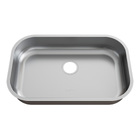 Cuba de Cozinha Simples de Embutir em Aço Inox Brilhante Retangular 56x35x11cm 3.1/2 Ghel Plus