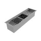 Cuba de Cozinha Simples de Embutir em Aço Inox Escovado Retangular 61x16,4x12cm 4.1/2 Ghel Plus