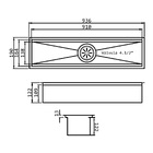 Cuba de Cozinha Simples de Embutir em Aço Inox Escovado Retangular 91x16,4x12cm 4.1/2 Ghel Plus