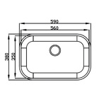 Cuba de Cozinha Simples de Embutir em Aço Inox Polido Retangular 56x35x14cm 3.1/2 Ghel Plus