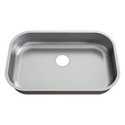 Cuba de Cozinha Simples de Embutir em Aço Inox Polido Retangular 56x35x14cm 3.1/2 Ghel Plus