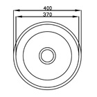 Cuba de Cozinha Simples de Embutir em Aço Inox Polido Redondo 37x37x14cm 3.1/2 Ghel Plus