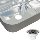 Cuba de Cozinha Simples Embutir 40x34x14cm 3.1/2" Aço Inox Brilhante Fabrinox