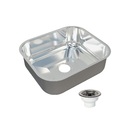 Cuba de Cozinha Simples Embutir 40x34x14cm 3.1/2" Aço Inox Brilhante Fabrinox