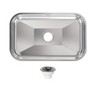 Cuba de Cozinha Simples Embutir 56x34x14cm 3.1/2" Aço Inox Brilhante Fabrinox