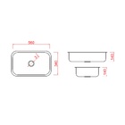 Cuba de Cozinha Simples Embutir 56x34x14cm 3.1/2" Aço Inox Brilhante Fabrinox