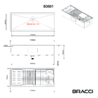 Cuba De Cozinha Workstation 110cm Aço Inox