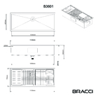 Cuba De Cozinha Workstation 110cm Aço Inox