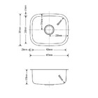 Cuba De Embutir Aço Inox 1mm Escovado C106 45,7x38,1x17,8 Cm