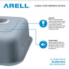 Cuba De Embutir Aço Inox 1mm Escovado C111 41,1x45,7x17,8 Cm