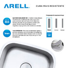 Cuba De Embutir Aço Inox 1mm Escovado C117 52,6x45x22,8 Cm