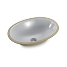 Cuba de Embutir Cerâmica Oval Cinza Claro 16x49x36cm IL6 Icasa