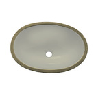 Cuba de Embutir Cerâmica Oval Palha 16x49x36cm IL6 Icasa