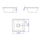 Cuba De Embutir Deca Slim 35x35 Quadrada Branca + Válvula + S