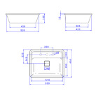 Cuba De Embutir Deca Slim 55x45 L.33050.m.85 Retangular Com M
