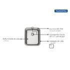 Cuba De Embutir Dora 34 Bl R6 Em Aço Inox Acetinado Com Válvu