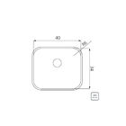 Cuba De Embutir Dora 40 Bl R6 Em Aço Inox Acetinado Com Válvu