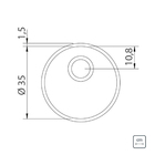 Cuba De Embutir Luna 35 Bl Aço Inox Alto Brilho - Tramontina