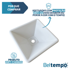 Cuba de Embutir ou Sobrepor 30cm Quadrada Branca