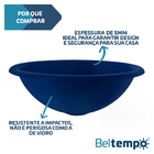 Cuba de Embutir ou Sobrepor 30cm Redonda Azul