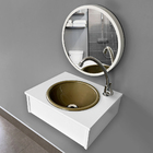 Cuba de Embutir ou Sobrepor 30cm Redonda Dourada