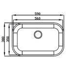 Cuba De Embutir Plus N2 560x350mm Prof. 140mm Polida C/ Válvu