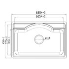 Cuba De Embutir Premium 30506 680x450mm Prof. 200mm Acetinado
