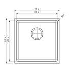 Cuba De Embutir Premium 30531 440x440mm Prof. 200mm Acetinado
