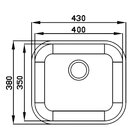 Cuba De Embutir Premium N3 400x350mm Prof. 150mm Alto Brilho