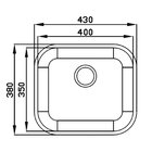 Cuba De Embutir Premium N3 400x350mm Prof. 170mm Alto Brilho